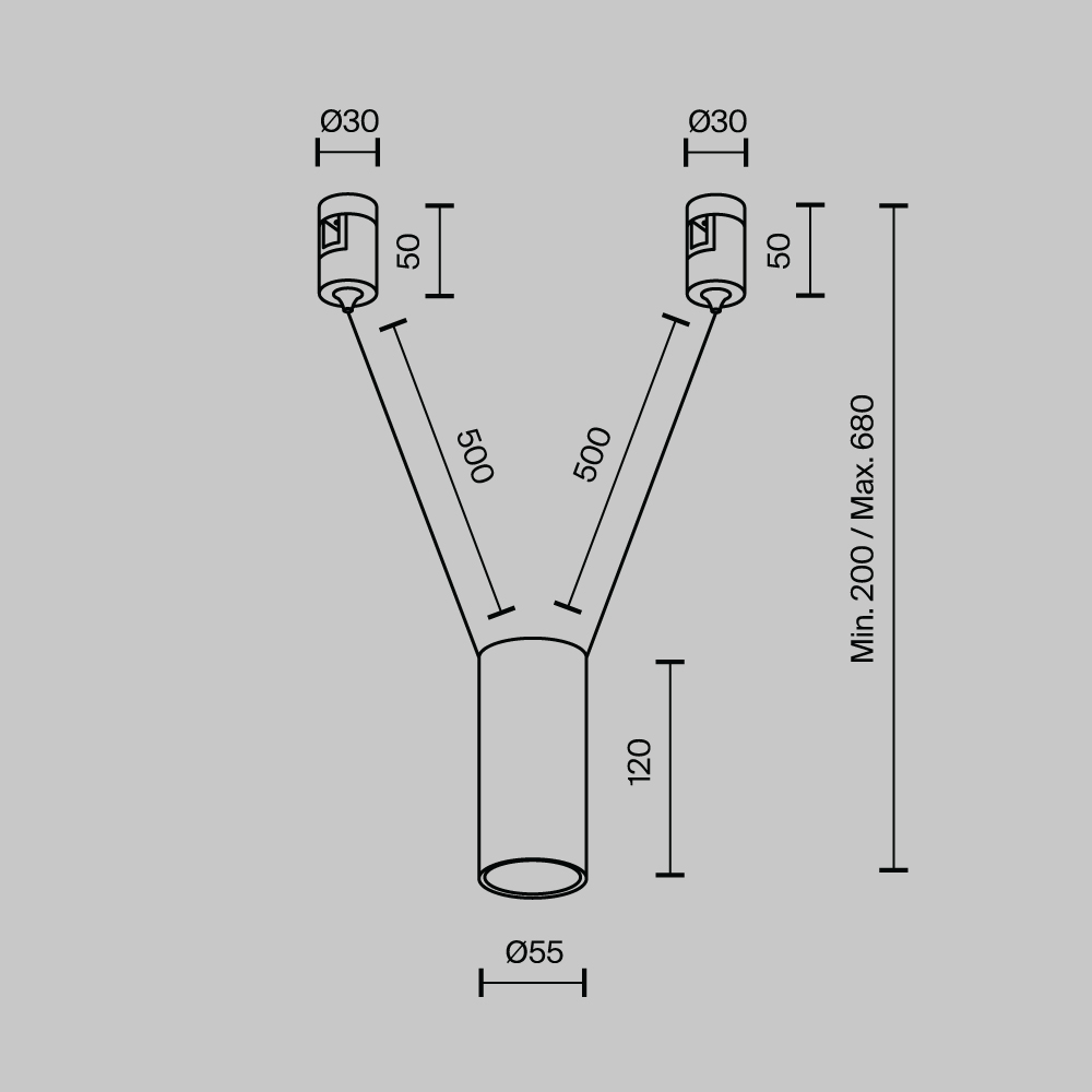 Трековый светильник Technical TR157-1-12W3K-PT