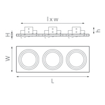 i837060606 Светильник INTERO 111 Triple QUADRO (217837+217906+217906+217906)