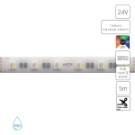 Светодиодная лента 24V 14,4W/m (на канал 3,6W/m) RGB+W 3000К 5м IP65 Arte Lamp AQUA TAPE A2406012-04-RGB3K