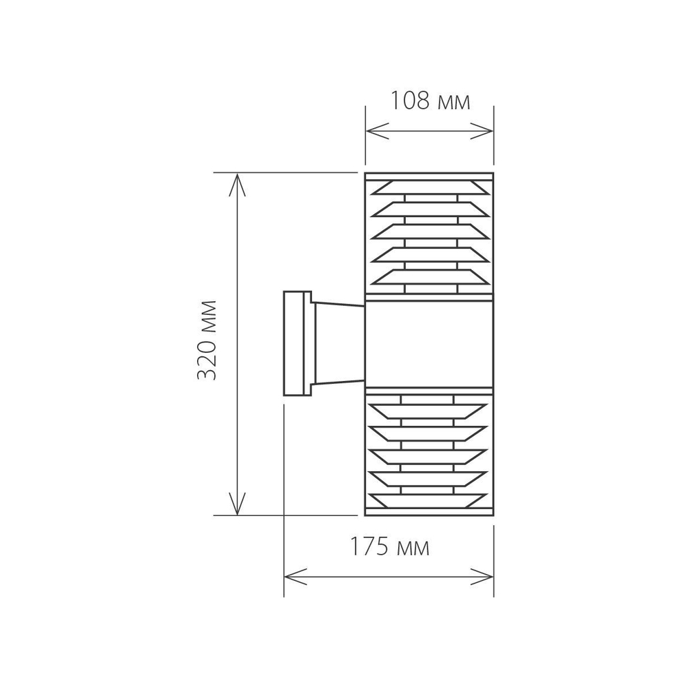 Настенный уличный светильник 1407 Techno черный IP54 1407 Techno черный