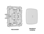 MO632040 Комплект механизма 1-кл проходного выключателя с подсветкой 10000K OMEGA Темная бронза матовый QUANT (OP6320, VM105, G29B)