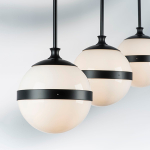 813117 Подвес GLOBO 1х40W E14 черный/белый
