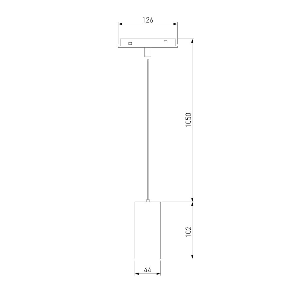 Slim Magnetic Трековый подвесной светодиодный светильник 12W 4200K Amend чёрный 85519/01 85519/01