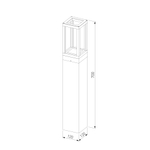 Ландшафтный светодиодный светильник Frame LED IP54 1529 TECHNO LED черный