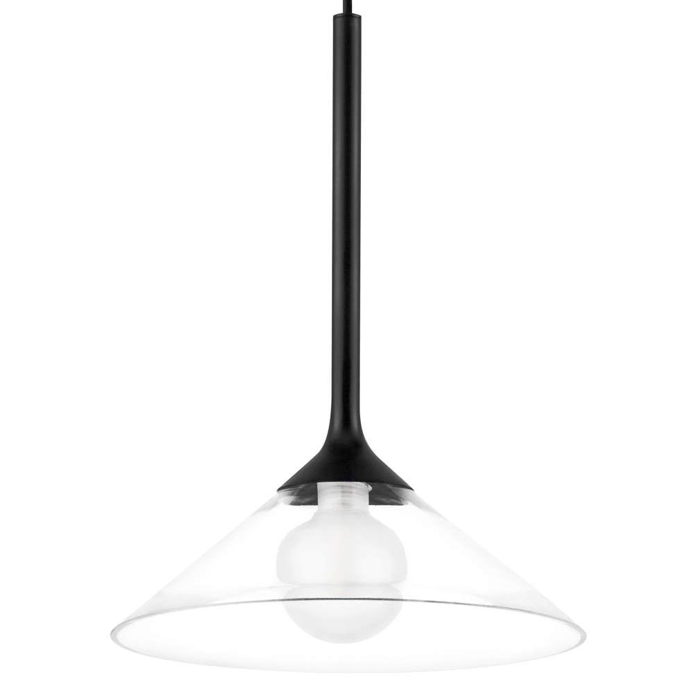 801204 Люстра VETRO 1х6W(led) G9 ЧЕРНЫЙ/ПРОЗРАЧНЫЙ