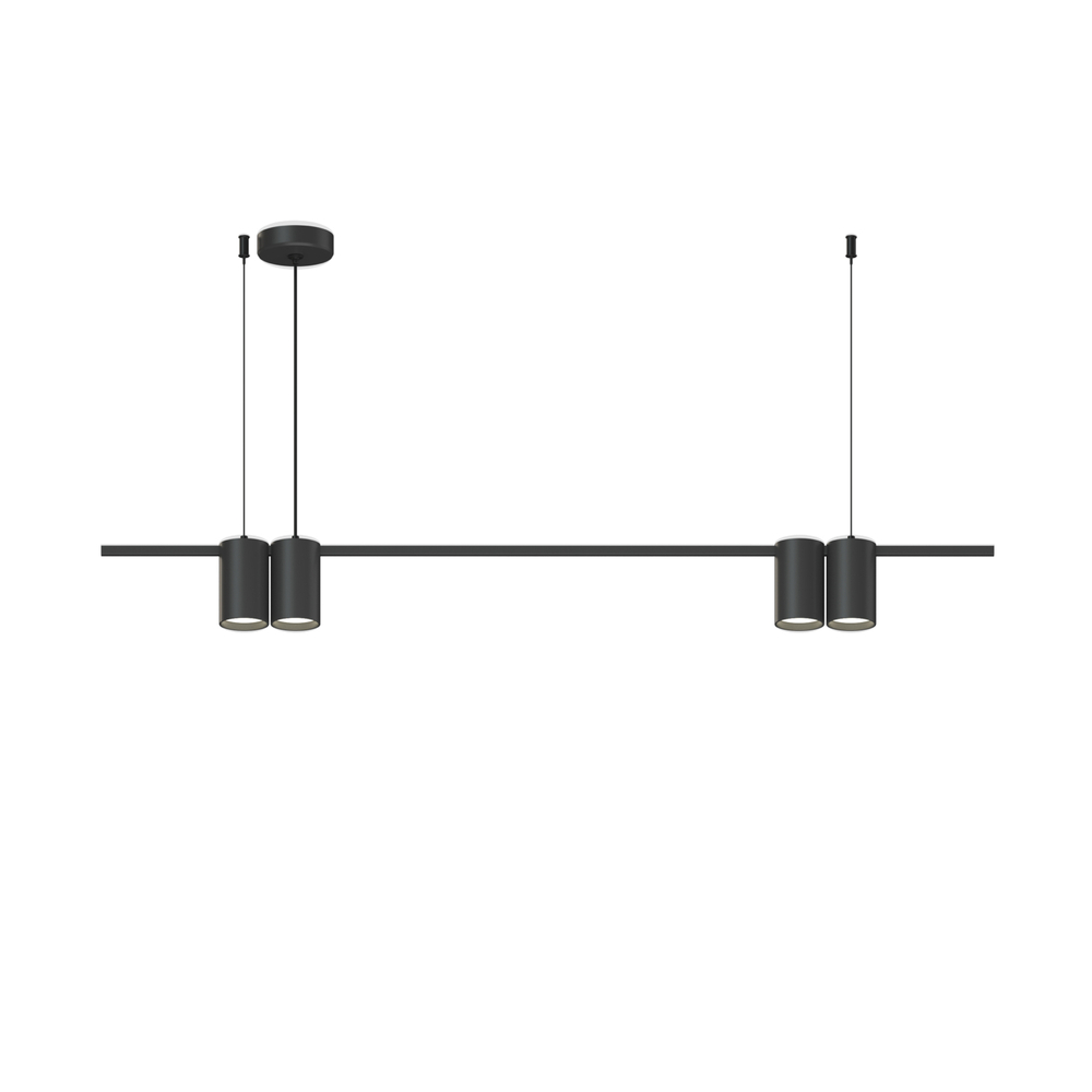 DK4061-BK Подвесной светильник ORBIT, IP20, 4xGU10 LED до 15 Вт, черный матовый, алюминий