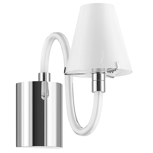 Купить 760616 Бра BIANCO 1х40W G9 ХРОМ БЕЛ. стекло