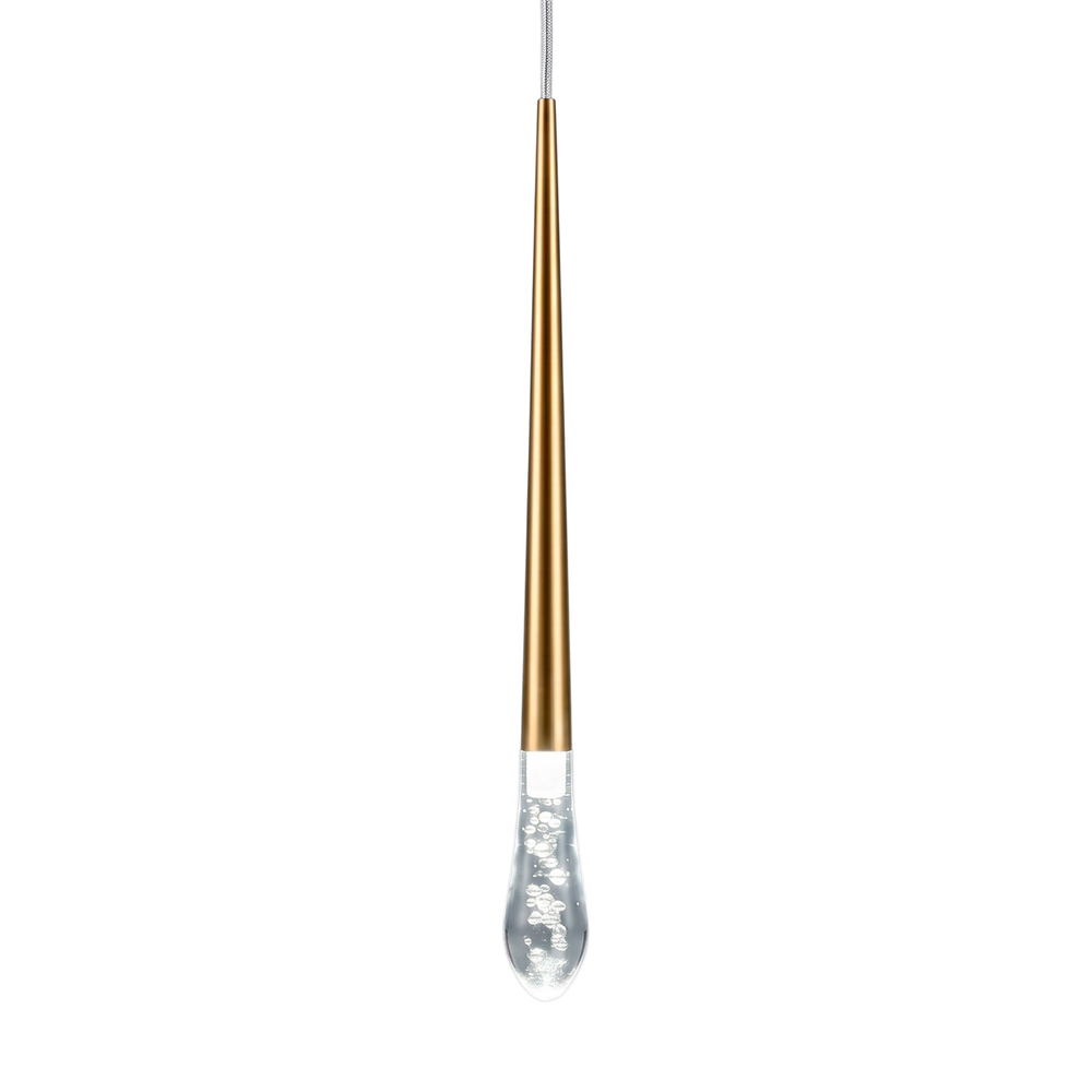 807003-4 Подвес PUNTO MINI с декоративной насадкой (капля) (807003+807000-4) LED 4W 282LM 24G ЛАТУНЬ 3CCT 3000/4000/6000K
