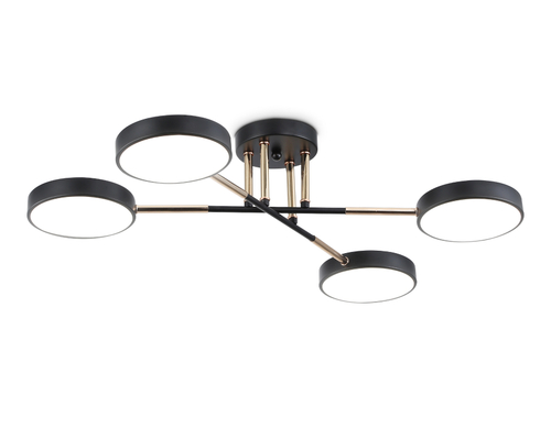 Купить FL516332/4 BK/FGD черный/золото 72W 3000-6000K 610*410*140 (без ПДУ)