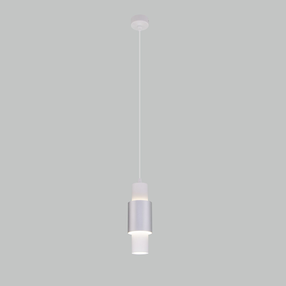 Подвесной светодиодный светильник 50204/1 LED белый/матовое серебро