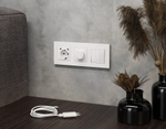 MA130510 Комплект механизма электрической розетки 2USB С+C 20W с/з на винтовых зажимах 16A-250V ALFA Белый матовый QUANT (AP1305, VM165)