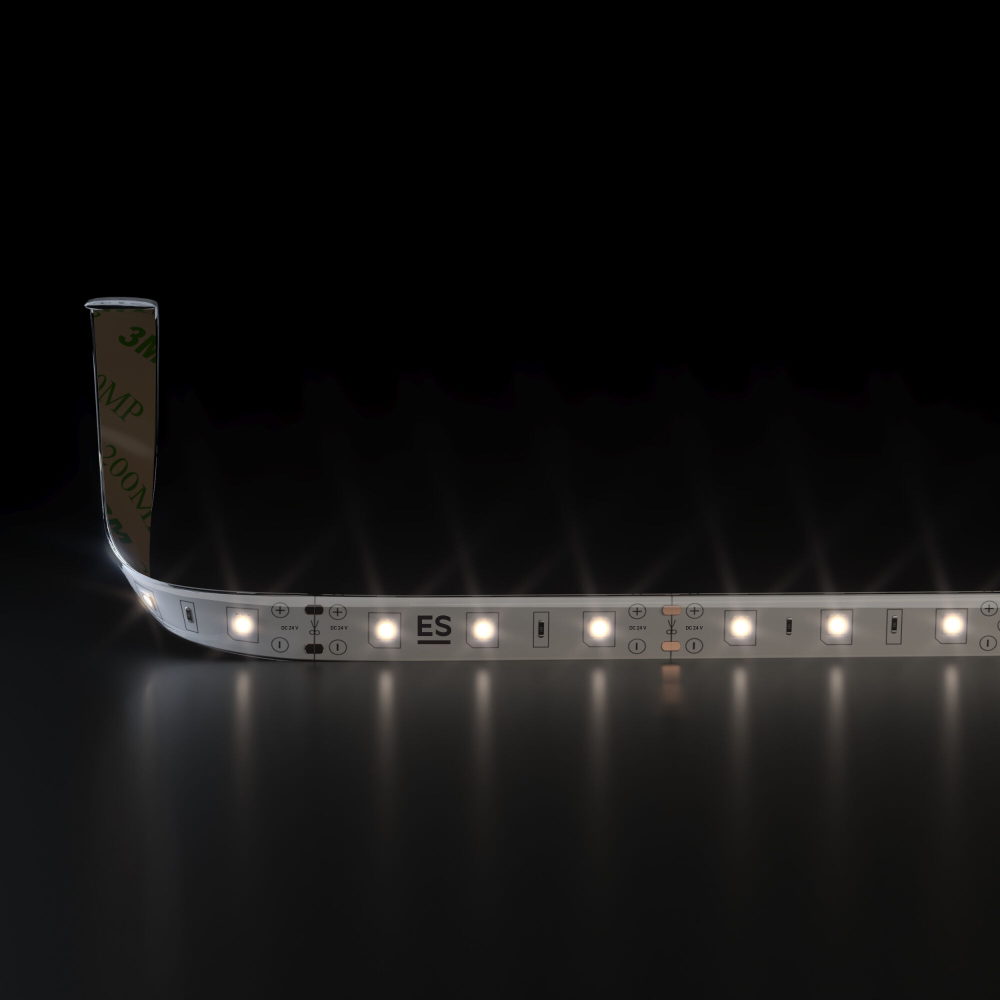 Светодиодная лента 24 В 4,8 Вт/м 60 Led/м 2835 IP65, теплый белый 3300K, 5 м Лента светодиодная 24V 4,8W 60Led 2835 IP65 теплый белый, 5м