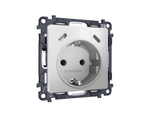 MA410510 Комплект механизма электрической розетки 2USB С+C 20W с/з на винтовых зажимах 16A-250V ALFA Серебро глянец QUANT (AP4105, VM165)