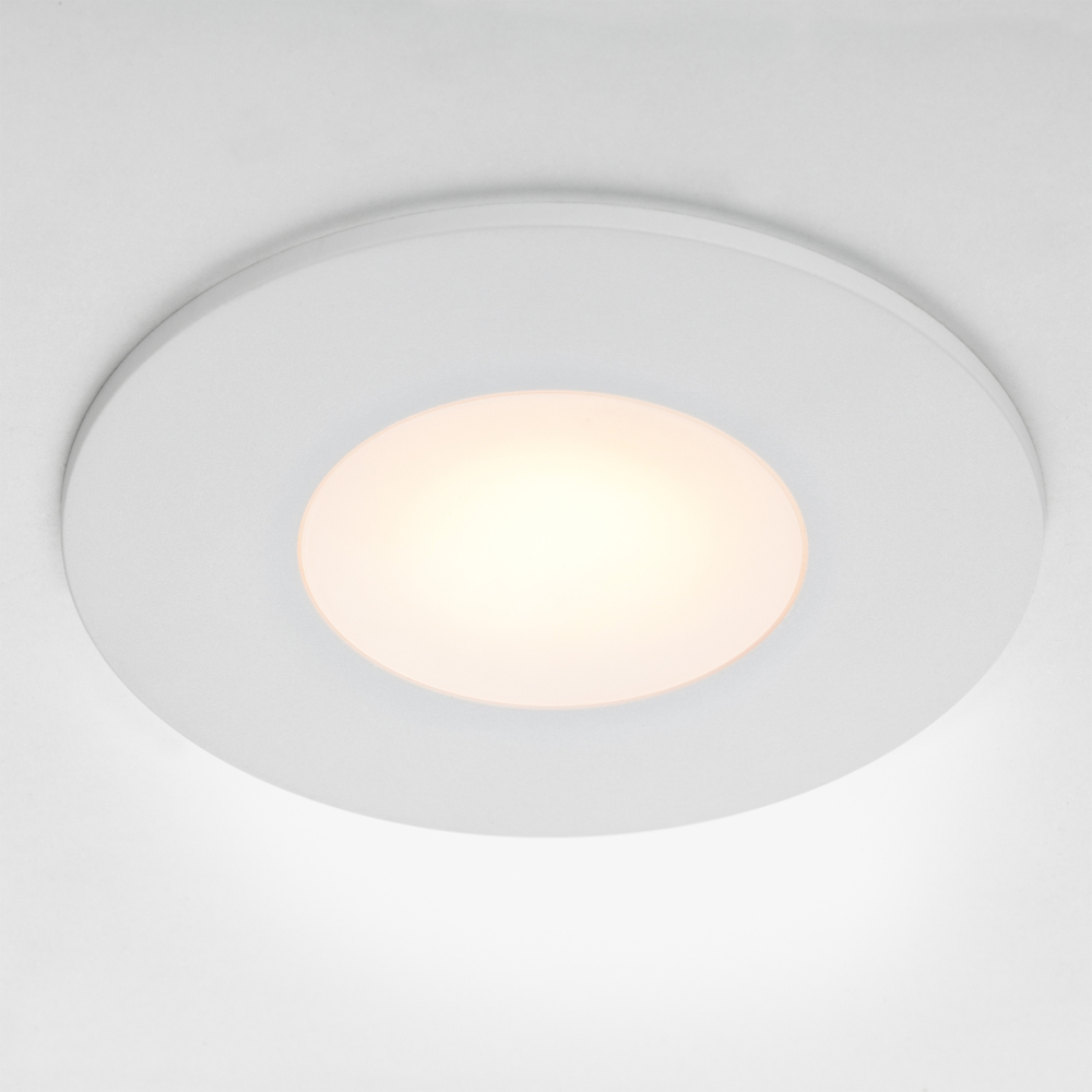012806 Рамка (светильник) PVC д/LED-модулей 941хх и LED-ламп D50мм PIANO ROUND БЕЛЫЙ IP65