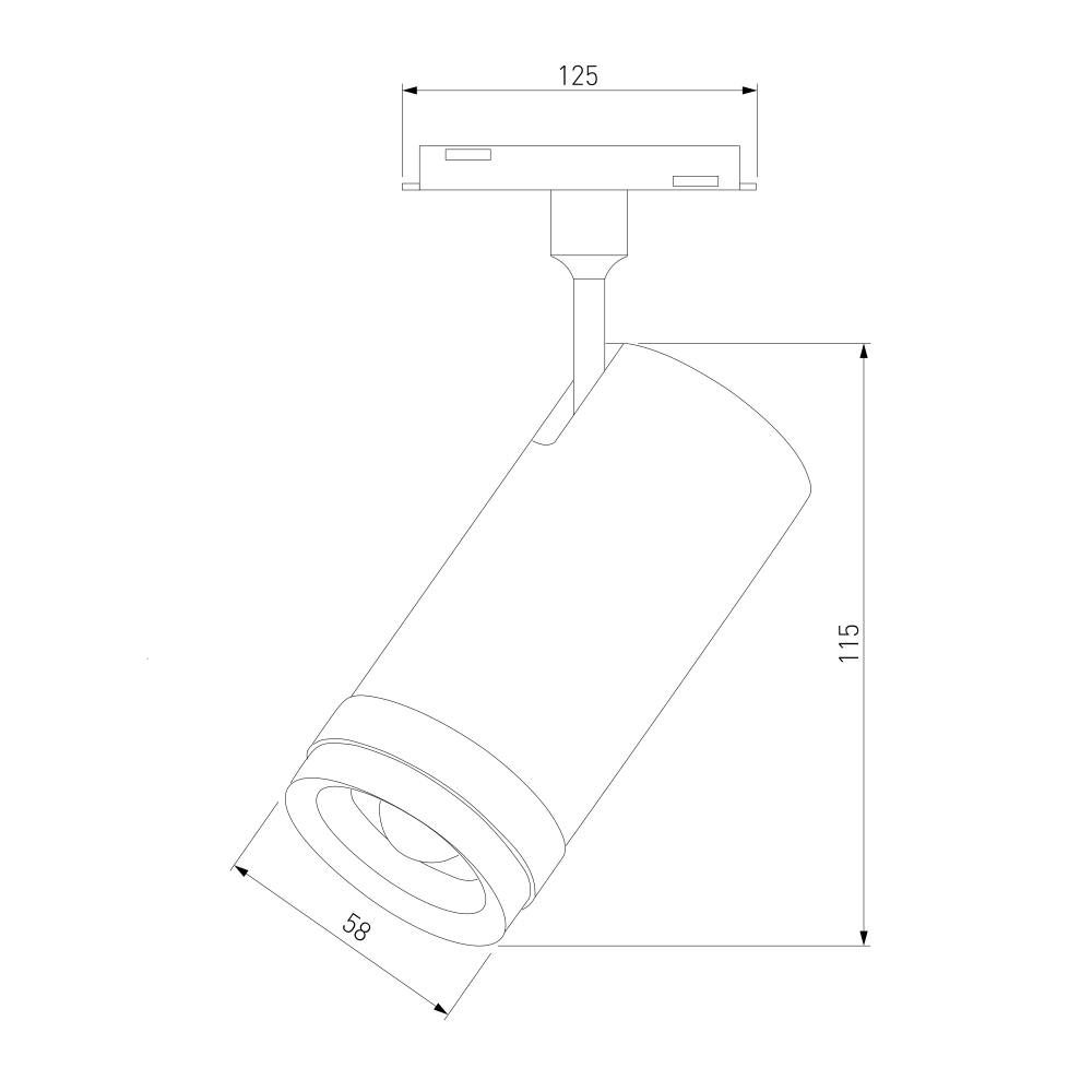 Slim Magnetic Трековый светильник 12W 4200K Modify черный 85042/01 85042/01