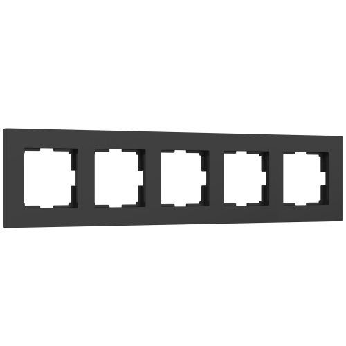 Купить Рамка из поликарбоната на 5 постов Slab черный софт W0052908