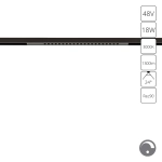 Магнитный трековый светильник Arte Lamp OPTIMA 0.1-10V A7497PL-1BK