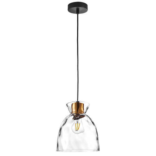 Купить 806110 Подвес NUBELLA 1х12W (led) E27 ЧЕРНЫЙ/БРОНЗА/ПРОЗРАЧНЫЙ