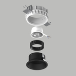 G214607BMOD Светильник DOMINO ROUND под LED модуль/лампу МR16 ЧЁРНЫЙ (214610+214607+214007)