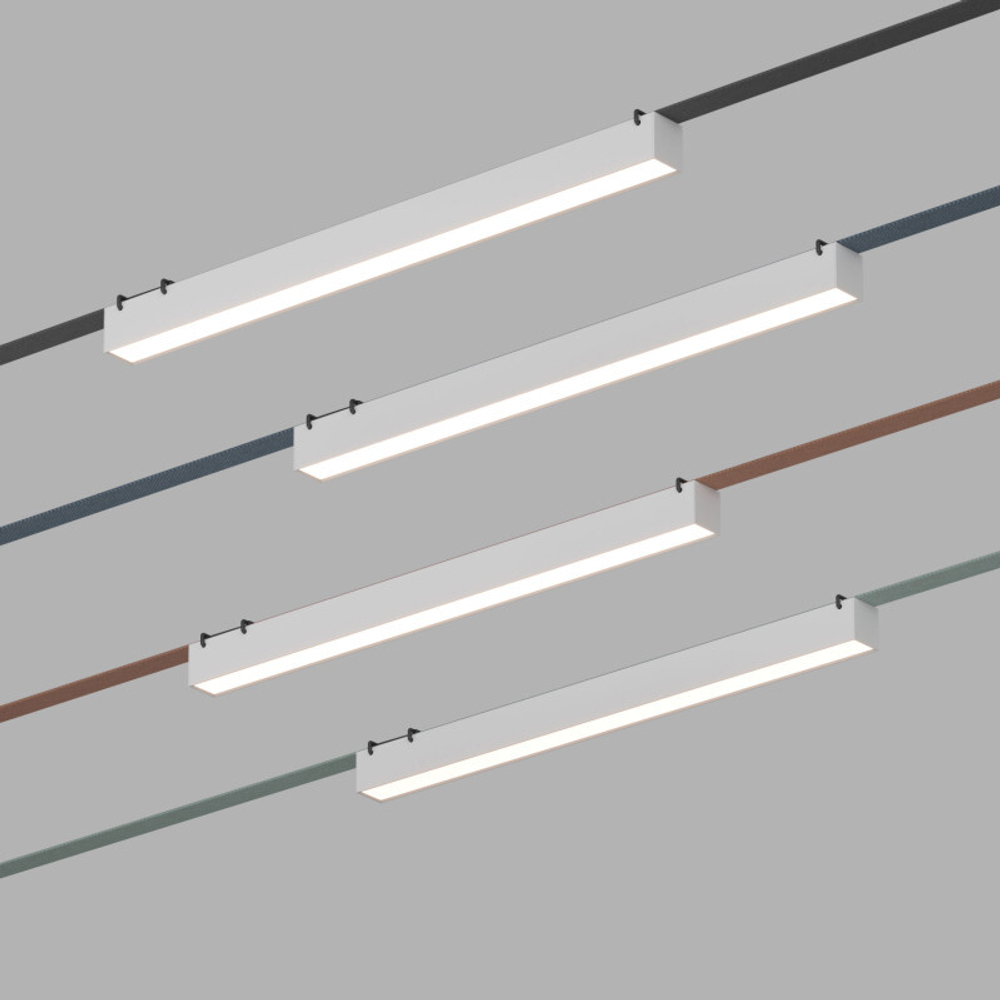 DK5676-WH Cветильник для трека-ремня Belty Smart, серия Linear, со светодиодом, L642*W40*H45мм, 48V DC, 24W, RA90, 120°, 2700-6000K, IP20, белый, алюминий