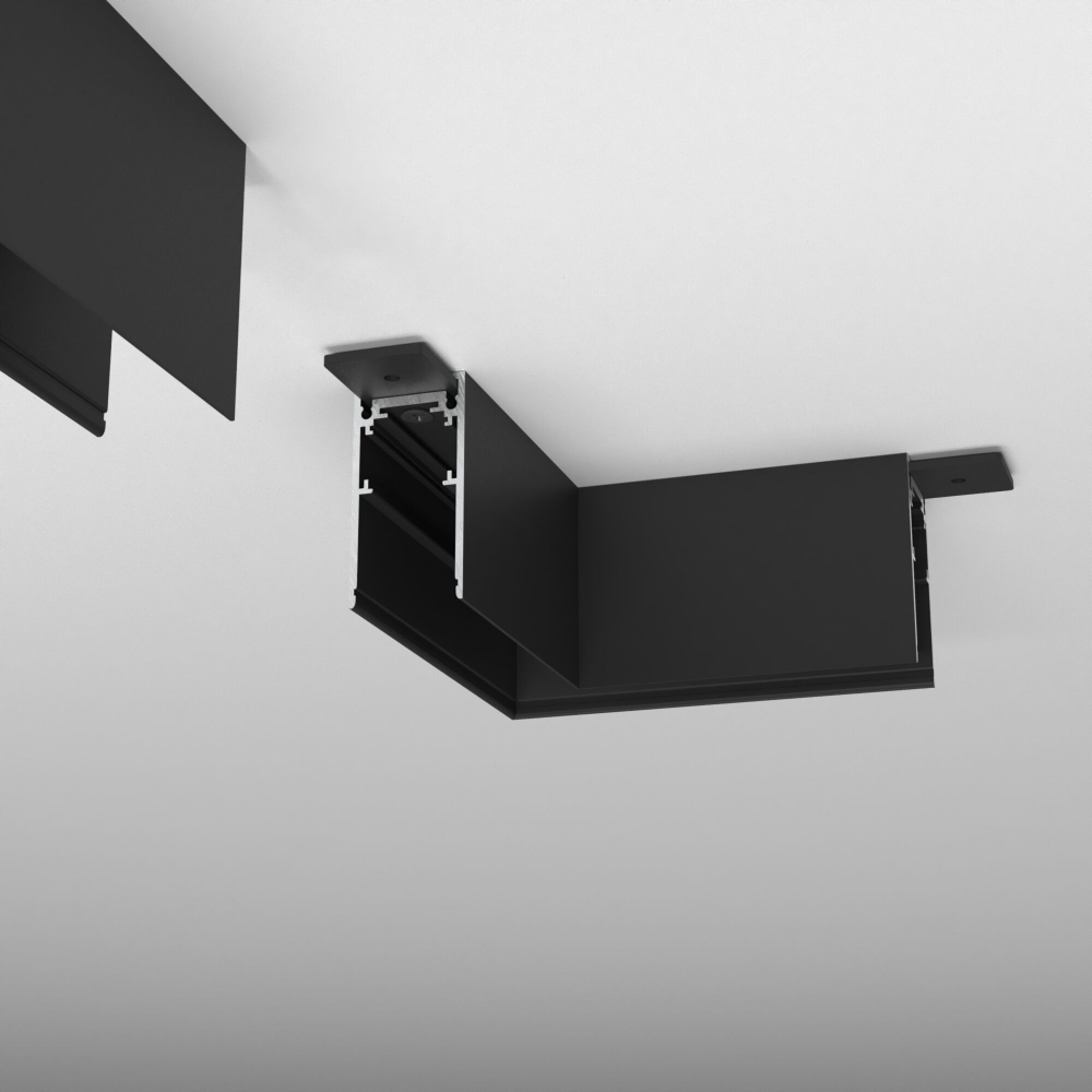 Slim Magnetic Коннектор угловой для накладного шинопровода черный 85090/11 85090/11