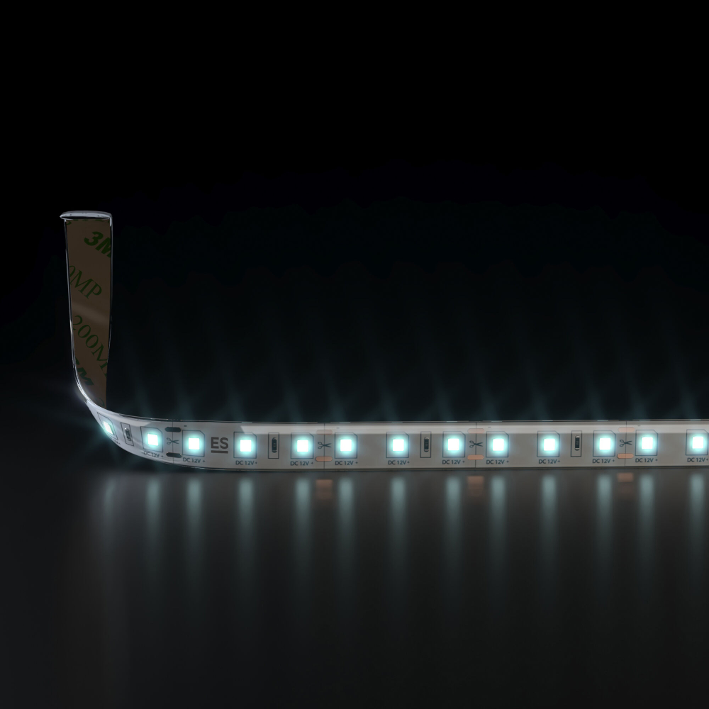 Светодиодная лента 12 В 14,4 Вт/м 60 Led/м 5050 IP65, холодный белый 6500К, 5 м Лента светодиодная 12V 14,4W 60Led 5050 IP65 холодный белый, 5м