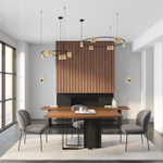 DK4067-BK+SG Подвесной светильник ORBIT, IP20, 15xGU10 LED, до 15 Вт, черный + сатинированное золото, алюминий