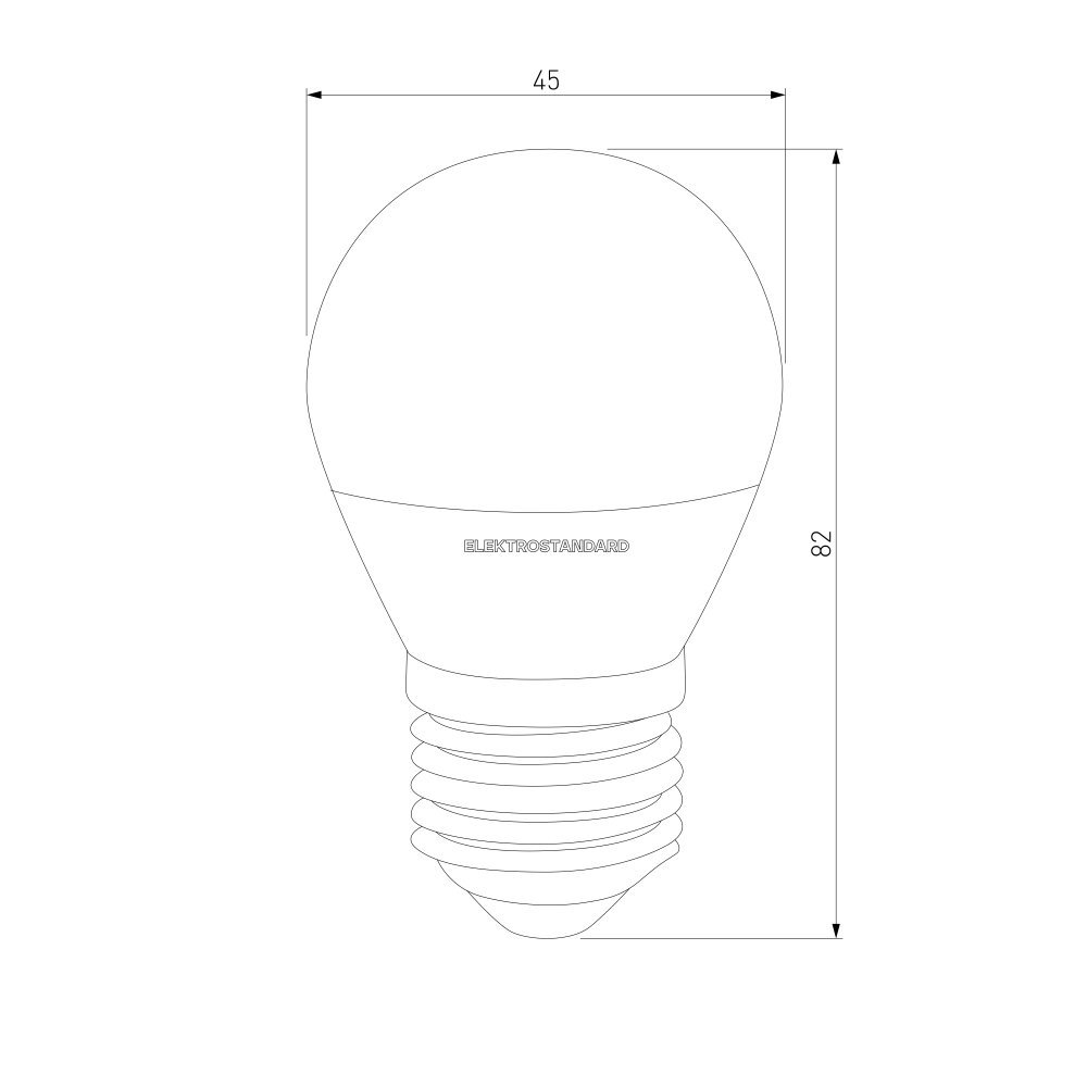 Светодиодная лампа G45 7W 3300K E27 Mini Classic  LED 7W 3300K E27 матовое стекло