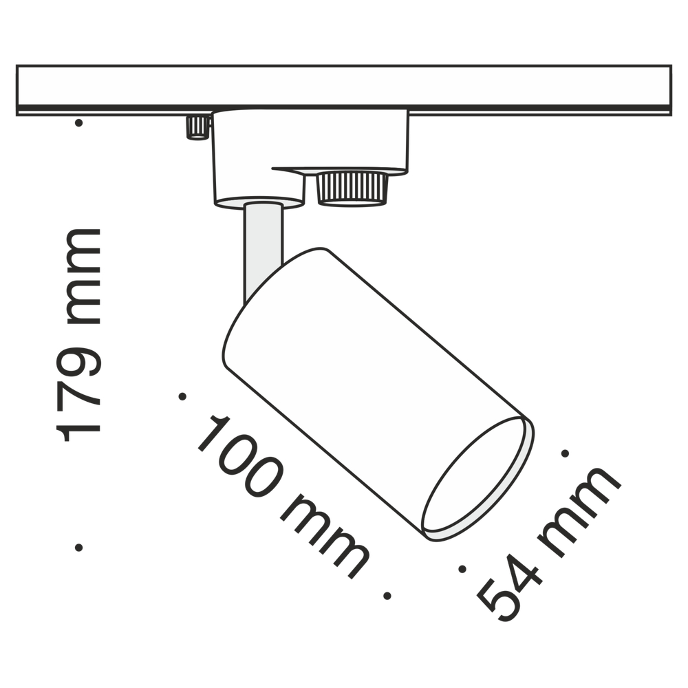 Трековый светильник Technical TR002-1-GU10-W