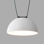 DK5660-WH+BK Cветильник для трека-ремня Belty Smart, серия Flow, со светодиодом, D220*H117мм, 48V DC, 24W, RA90, 120°, 3000-5700K, IP20, белый с черным, алюминий