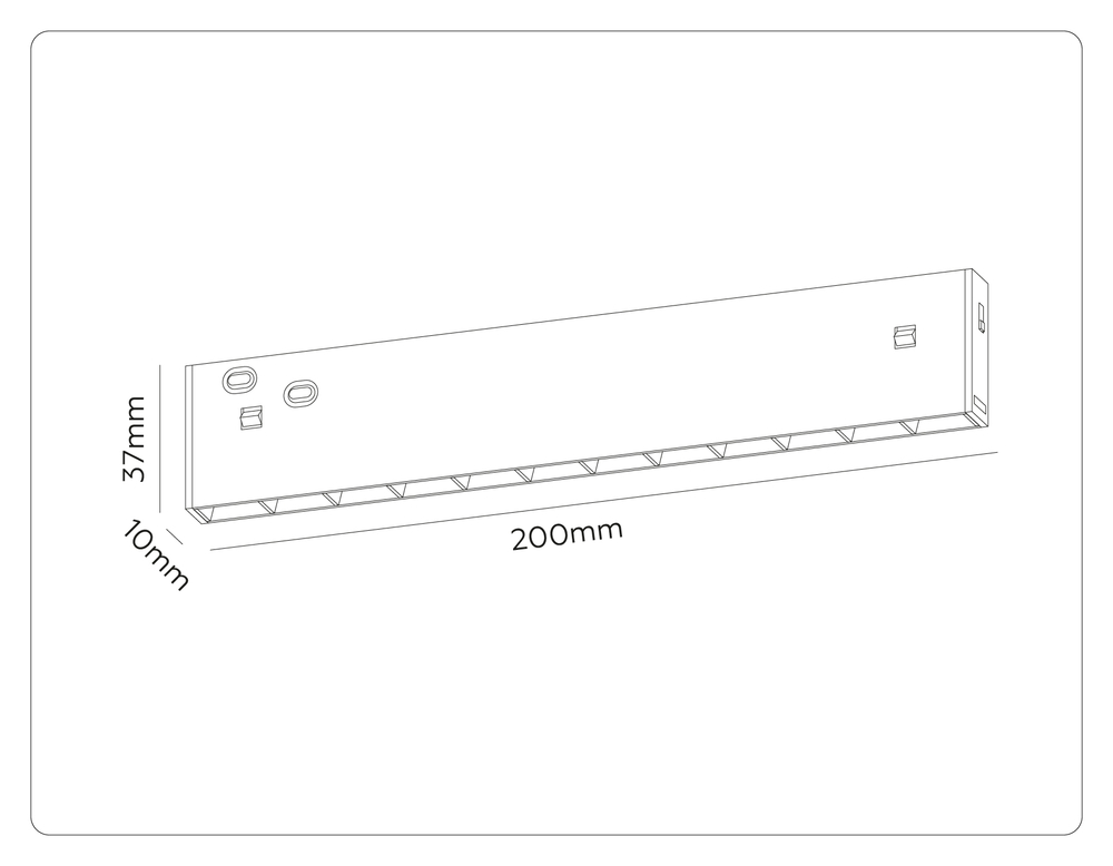 GL2334 WH белый IP20 9W 3CCT 3000-6000K 48V 38° 200*10*37