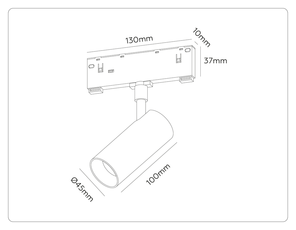 GL2304 WH белый IP20 12W 3CCT 3000-6000K 48V 24° D45*100