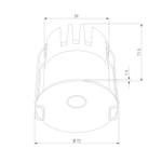 Светильник встраиваемый светодиодный Binnie 12W 4000K черный 15275/LED
