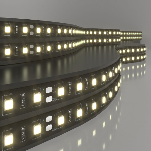 Купить Светодиодная лента 24 В 14,4 Вт/м 60 Led/м 5050 IP20, тёплый белый 3300K, Black, 5 м Лента светодиодная 24V 14,4W 60Led 5050 IP20 тёплый белый, Black, 5м