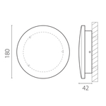 379237 Светильник PIATTO 1x10W LED 1000LM G ЧЕРНЫЙ 3000K IP65