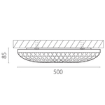 225540 Светильник настенно-потолочный ARCO III LED 72W 2600-5550LM G БЕЛЫЙ 3000/6000K