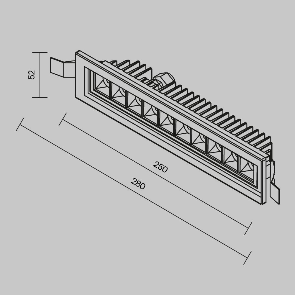 Уличный потолочный светильник Outdoor O488DL-L12GF3K
