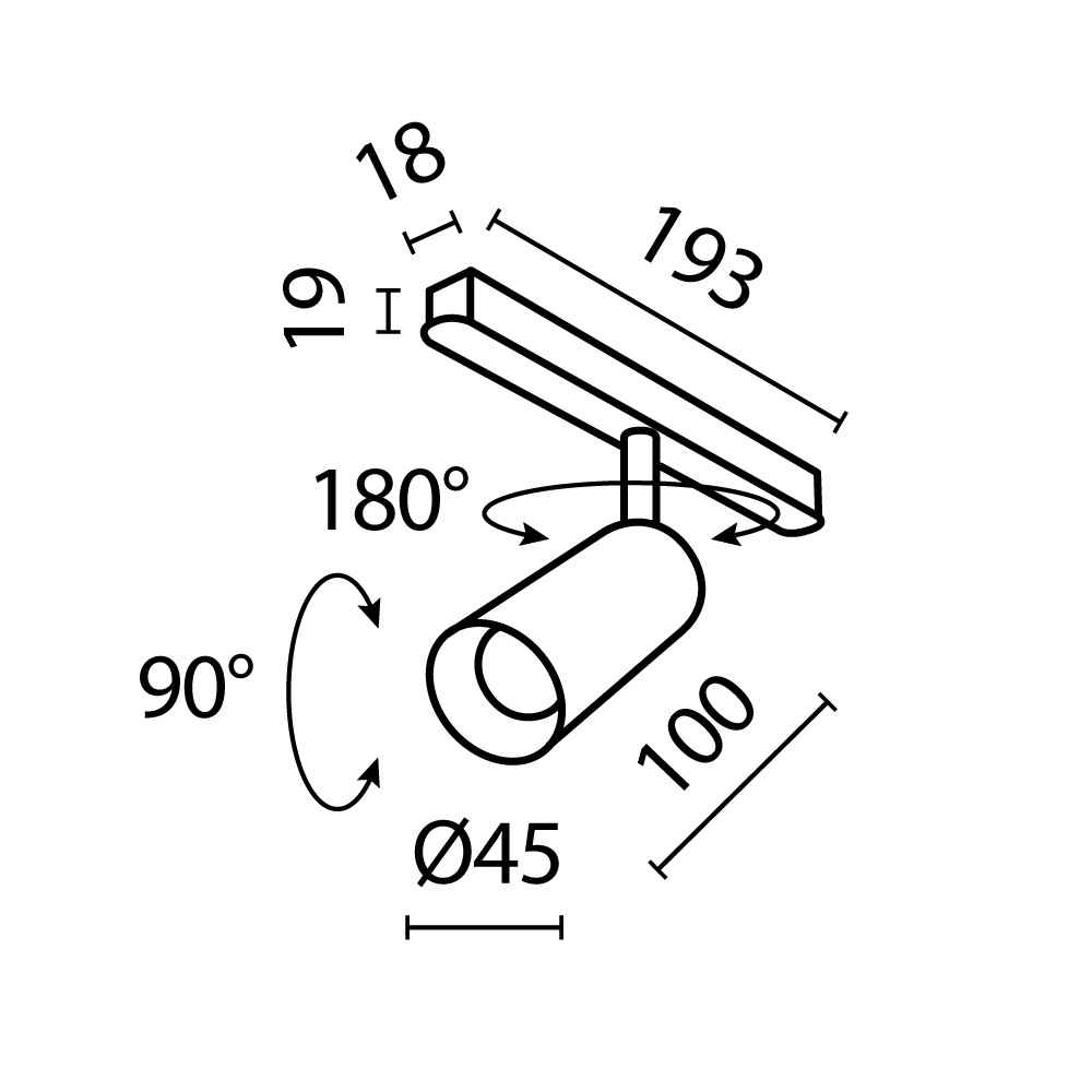 Трековый светильник Technical TR032-2-5W3K-S-B