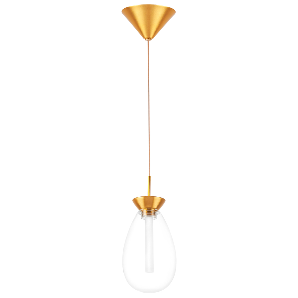 805110 Люстра COLORE LED 1х4W 240LM ЗОЛОТО/ПРОЗРАЧНЫЙ 3000K