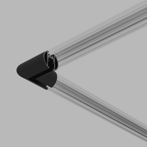 Купить Mini Magnetic Коннектор угловой для накладного шинопровода Round черный 85215/00