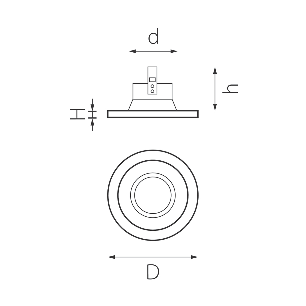 D61707 Светильник DOMINO ROUND МR16 (214617+214607)