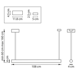 737117 Люстра PALLA 30W LED 2620LM 30G ЧЕРНЫЙ 3000K