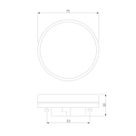 Светодиодная лампа GX53 LED PC 15W 6500K BLGX5315