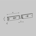 Комплектующие для систем освещения с токоведущими элементами Technical TRA184CPC-1B-3