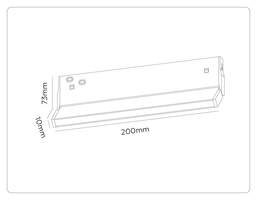 GL2349 WH белый IP20 9W 3CCT 3000-6000K 48V 120° 200*10*73