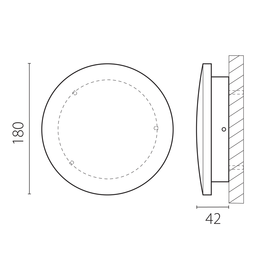 379247 Светильник PIATTO 1x10W LED 1000LM G ЧЕРНЫЙ 4000K IP65
