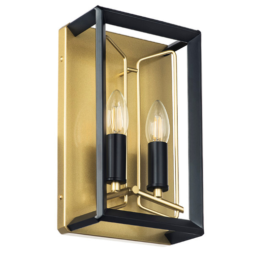 Купить 713627 Бра REGOLO 2х40W E14 ЧЕРНЫЙ МАТОВЫЙ/ЗОЛОТО