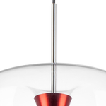 804202 Люстра CUPOLA LED 10W 500LM АЛЮМИНИЙ/КРАСНЫЙ 3000K