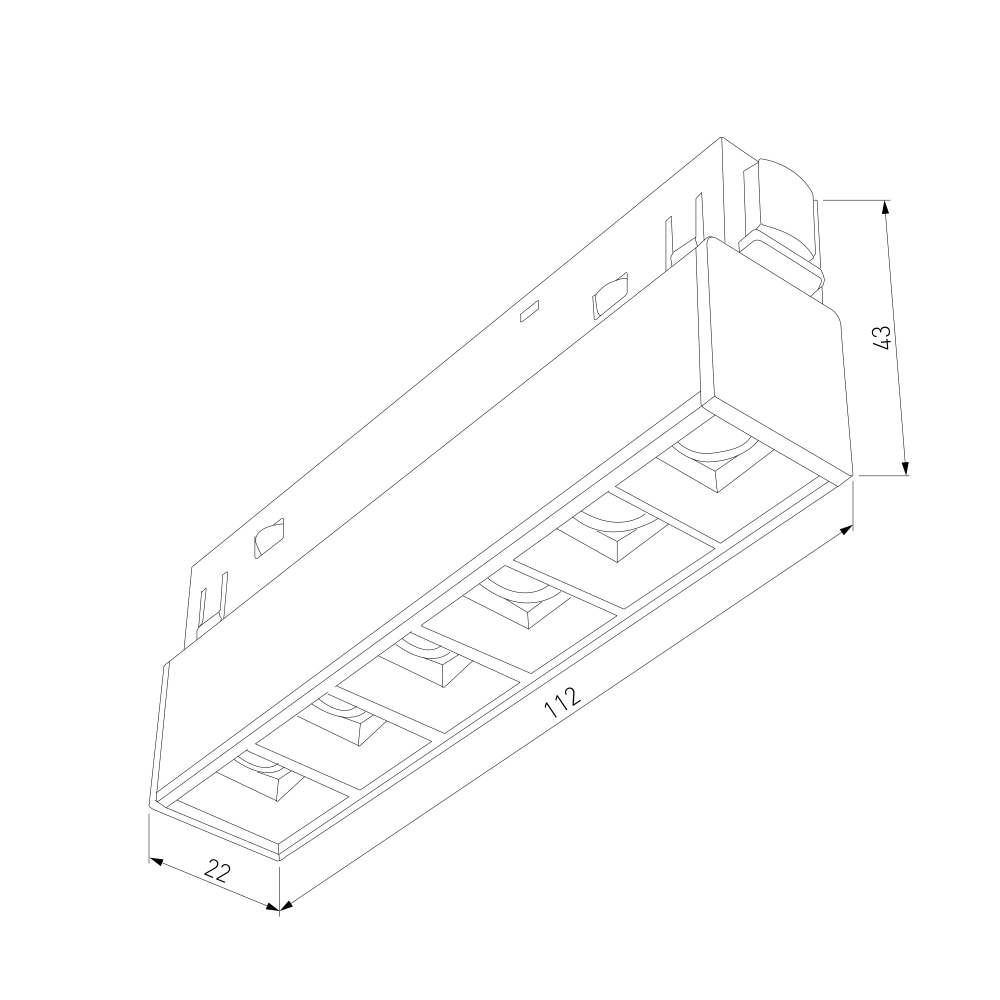 Slim Magnetic Трековый светильник 6W 4000K Artas чёрный/золото 85101/01 85101/01