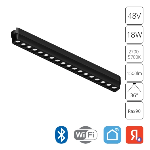 Купить Магнитный трековый светильник Arte Lamp RAPID SMART A2969PL-1BK